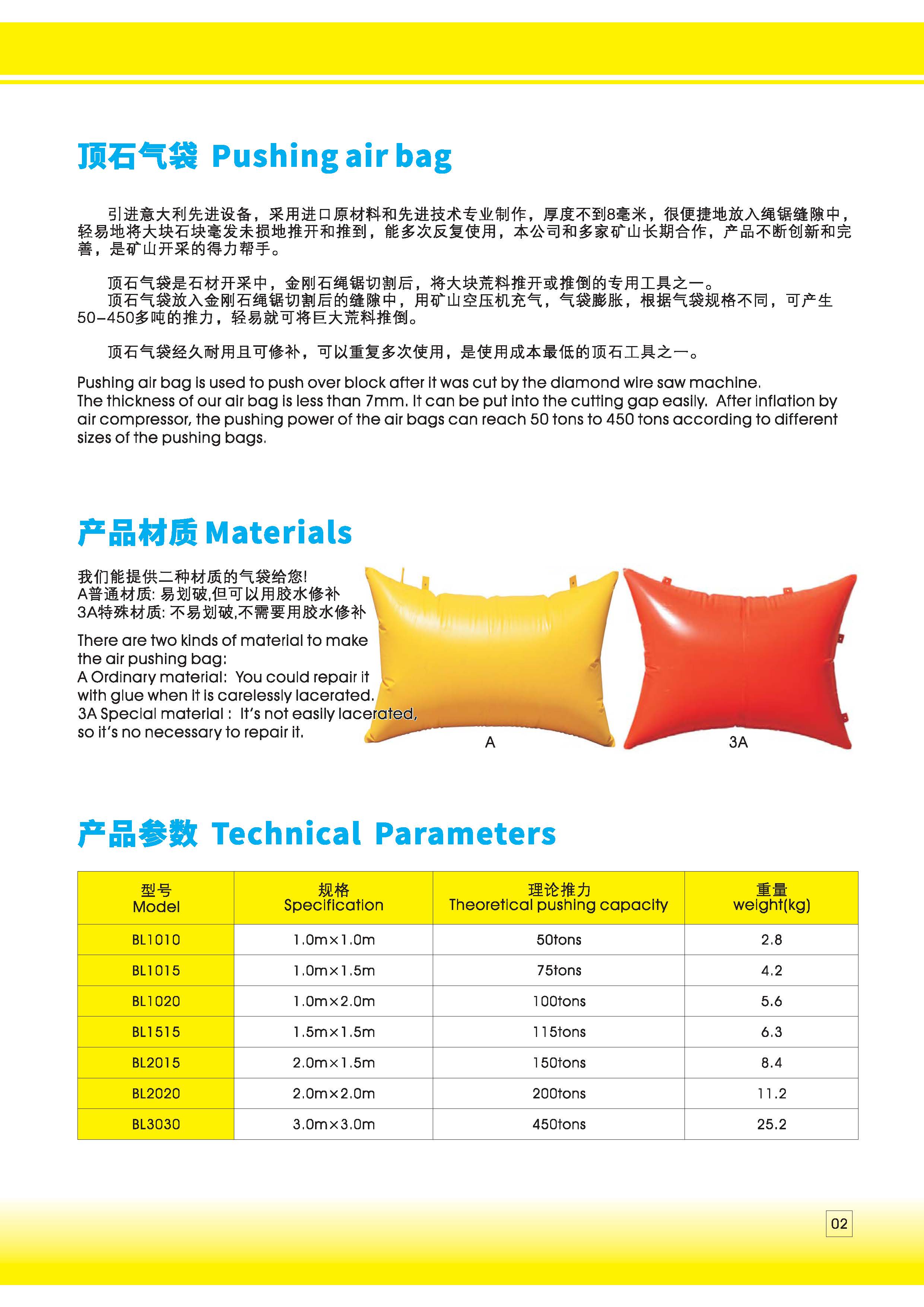 倍联牌顶石气袋